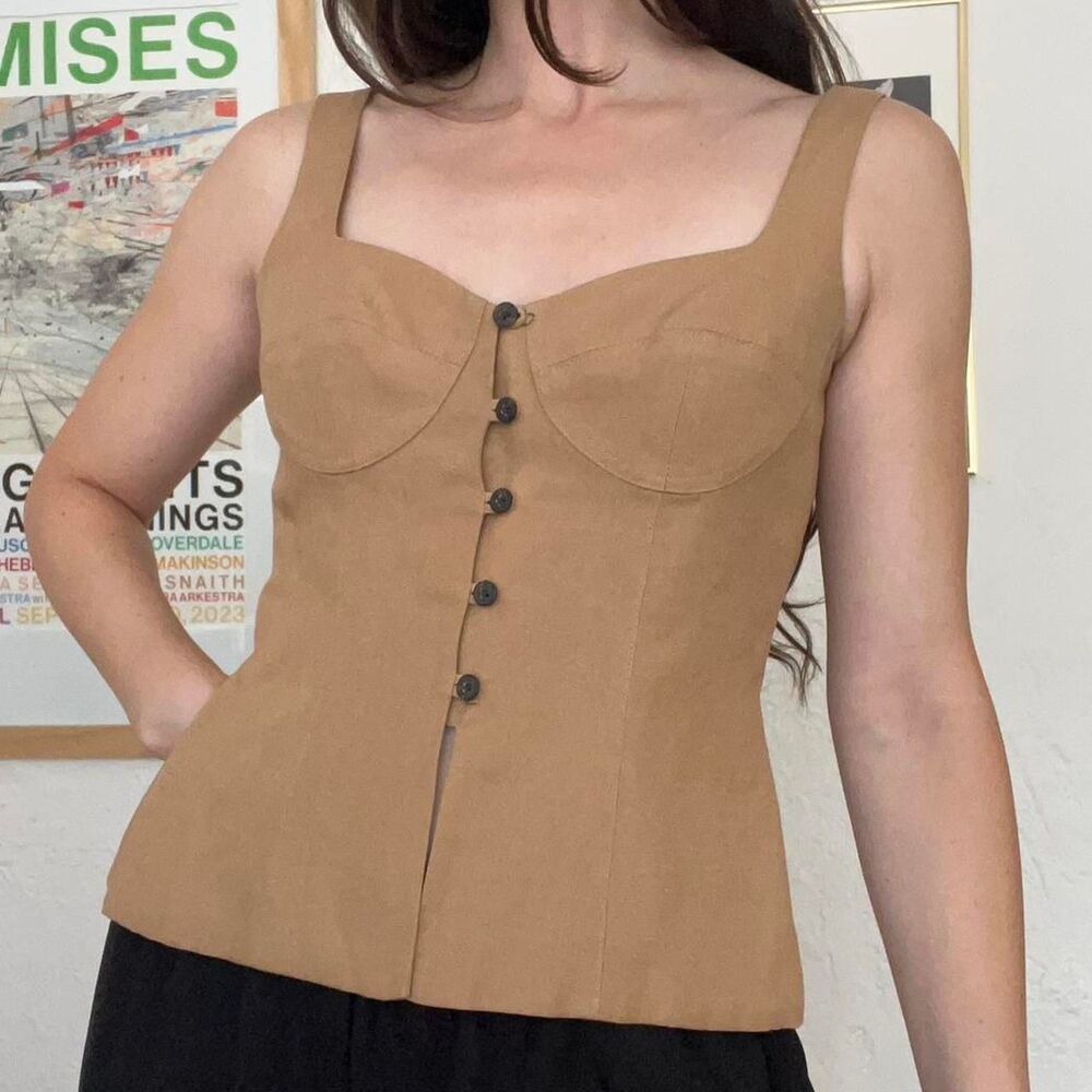 Mara Hoffman Women's Tan and Brown Corset